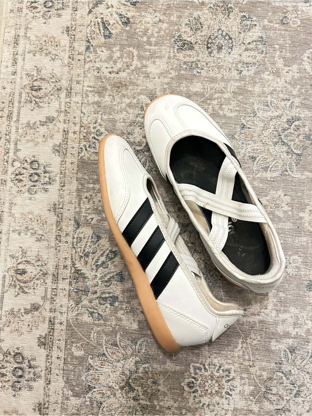 adidas White and Black Women's Slip-On Athletic Shoes